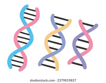 Juego de iconos de molécula de estructura de ADN. Iconos de ADN.