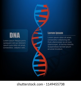 DNA Structure Molecule Science and Biology Concept - Vector Illustration