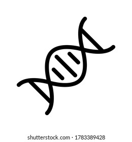 Dna Struktur Umrisssymbol auf isoliertem Hintergrund, Dna Linie Symbol, Dna Struktur Vektorgrafik für Logo, ui, Web, Apps, Banner, Poster, Broschüre, Infografik, etc. 