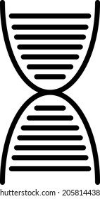 Diseño de icono de contorno de estructura de ADN
