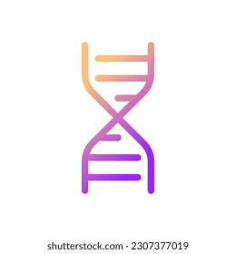 DNA structure pixel perfect gradient linear ui icon. Biology course. Genetics exploration. Science class. Line color user interface symbol. Modern style pictogram. Vector isolated outline illustration