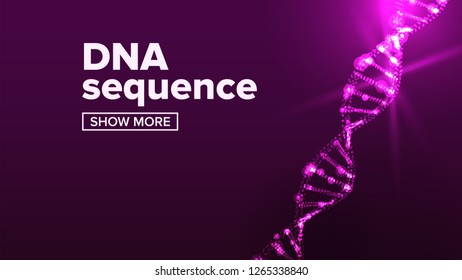 Dna Structure Vector. Healthy Chromosome. Microscopic Element. Illustration
