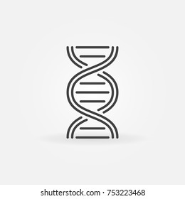 DNA structure vector icon or logo in thin line style