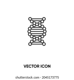 DNA structure vector icon. Modern, simple flat vector illustration for website or mobile app.DNA or gene symbol, logo illustration. Pixel perfect vector graphics