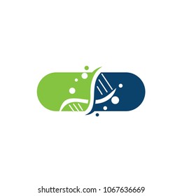 DNA supplement logo design