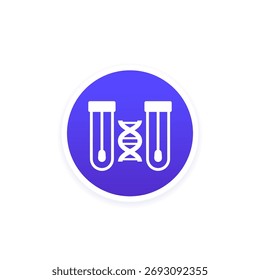 Icono de pruebas de frotis de ADN, Vector
