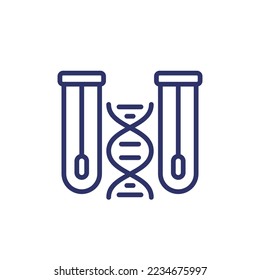 dna swab tests line icon