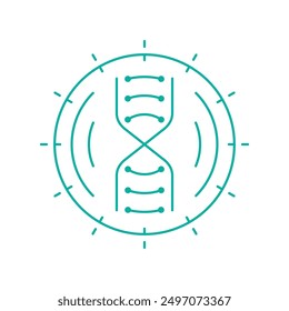 DNA symbol in circle. dna concept