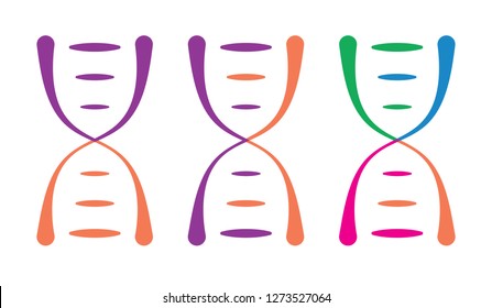 dna symbol color vector