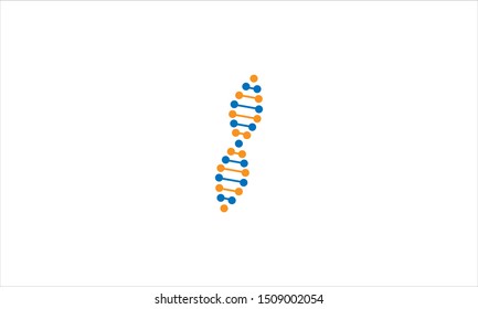 DNA symbol flat logo design