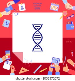 DNA symbol icon