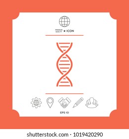 DNA symbol icon. Element for your design