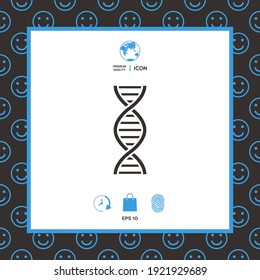 Icono de símbolo de ADN. Elemento para su diseño