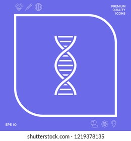 DNA symbol icon. Graphic elements for your design