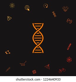 DNA symbol icon. Graphic elements for your design