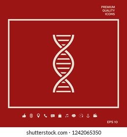 DNA symbol icon. Graphic elements for your design
