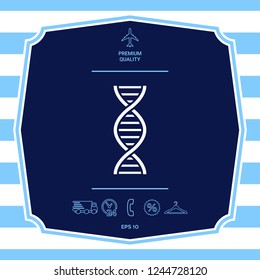 DNA symbol icon. Graphic elements for your design