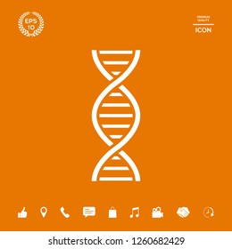 DNA symbol icon. Graphic elements for your design