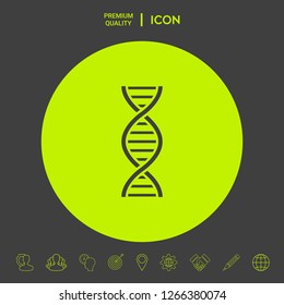 DNA symbol icon. Graphic elements for your design DNA symbol icon. Graphic elements for your design