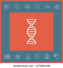 DNA symbol icon. Graphic elements for your design