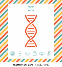 DNA symbol icon. Graphic elements for your design