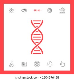 DNA symbol icon. Graphic elements for your design