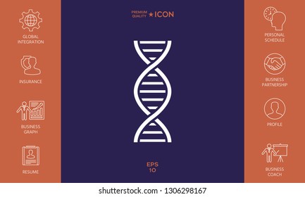 DNA symbol icon. Graphic elements for your design