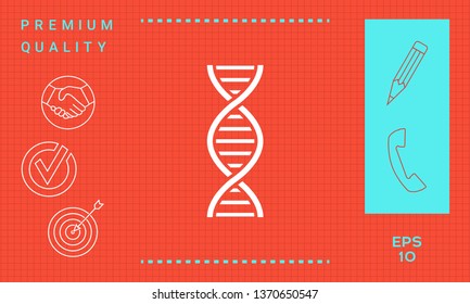 DNA symbol icon. Graphic elements for your design