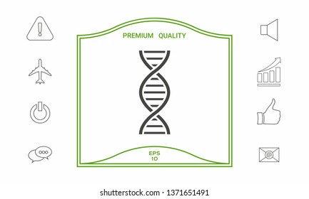 DNA symbol icon. Graphic elements for your design