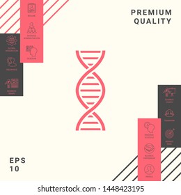 DNA symbol icon. Graphic elements for your design