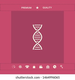 DNA symbol icon. Graphic elements for your design