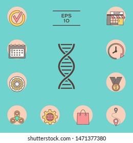 DNA symbol icon. Graphic elements for your design