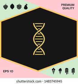 DNA symbol icon. Graphic elements for your design