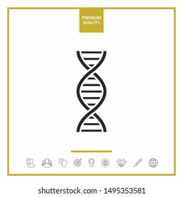 DNA symbol icon. Graphic elements for your design