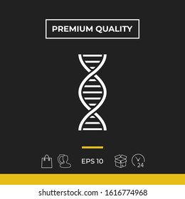 DNA symbol icon. Graphic elements for your design