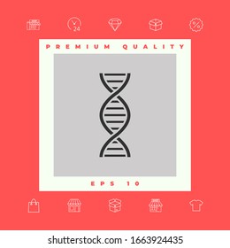 DNA symbol icon. Graphic elements for your design