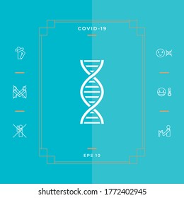 DNA symbol icon. Graphic elements for your design