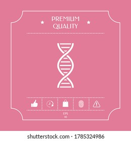 DNA symbol icon. Graphic elements for your design