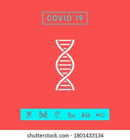 DNA symbol icon. Graphic elements for your design
