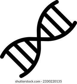 DNA Symbol, Vektorgrafik. Chromosomenkette. Genetisches Material. Leben und Deoxyribonukleinsäure.