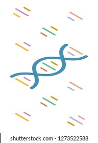 dna symbol infographic colored vector illustration