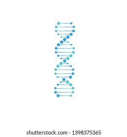 DNA Symbol Strand Isolated On White Background