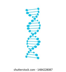 DNA symbol strand Isolated on white background