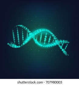 DNA symbol in technological looks; scientific background