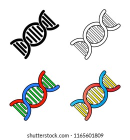 dna symbol vector design isolated on white background
