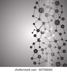 DNA symbol.icon.Vector illustration.science infographics template with text. Abstract gene chain background.Can be used as medical,genetic,pharmaceutical, science industries.text box.card.