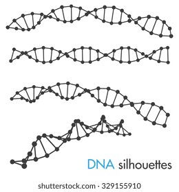 DNA symbols. Set of science symbols.