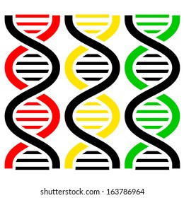 DNA Symbols . Vector illustration.