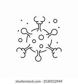 vetor de sinal de ícone do sistema dna