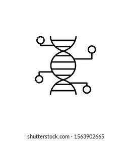 DNA, system icon. Simple line, outline vector of gene modification icons for ui and ux, website or mobile application